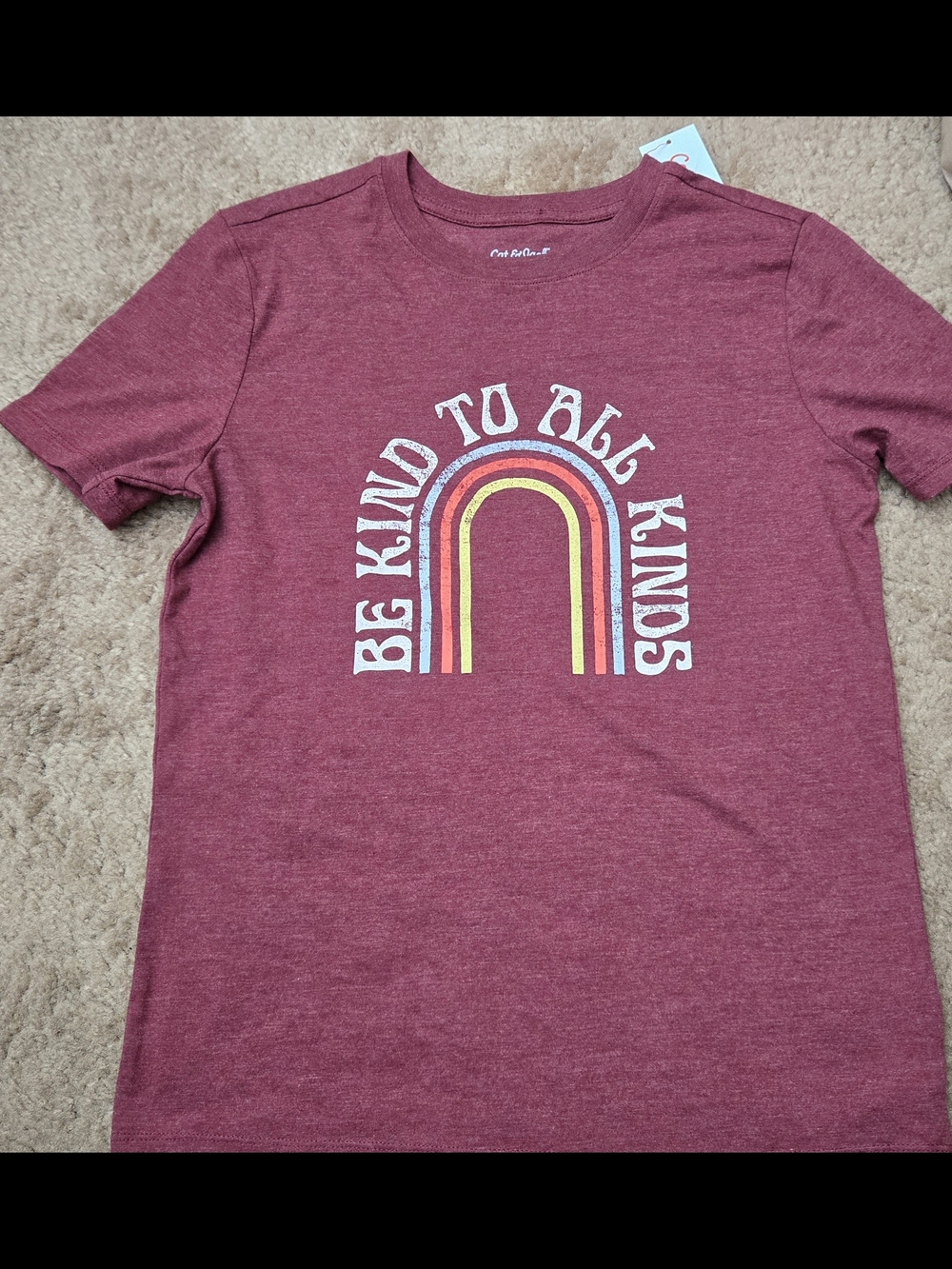 Rainbow "Be Kind to All Kinds" Graphic Kids Tee